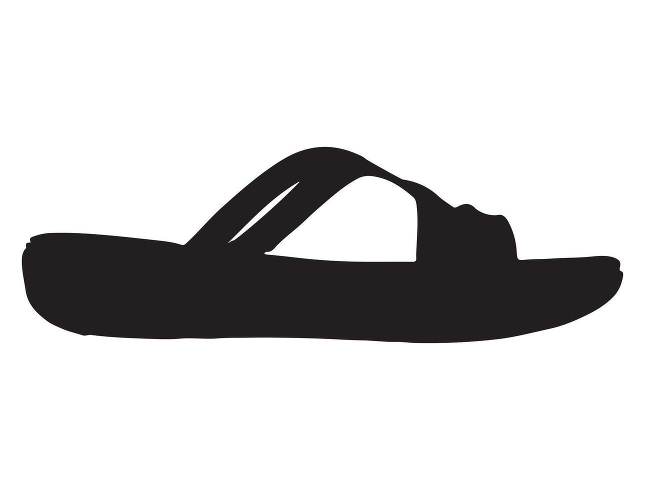 Fitflop silhouette on white background vector