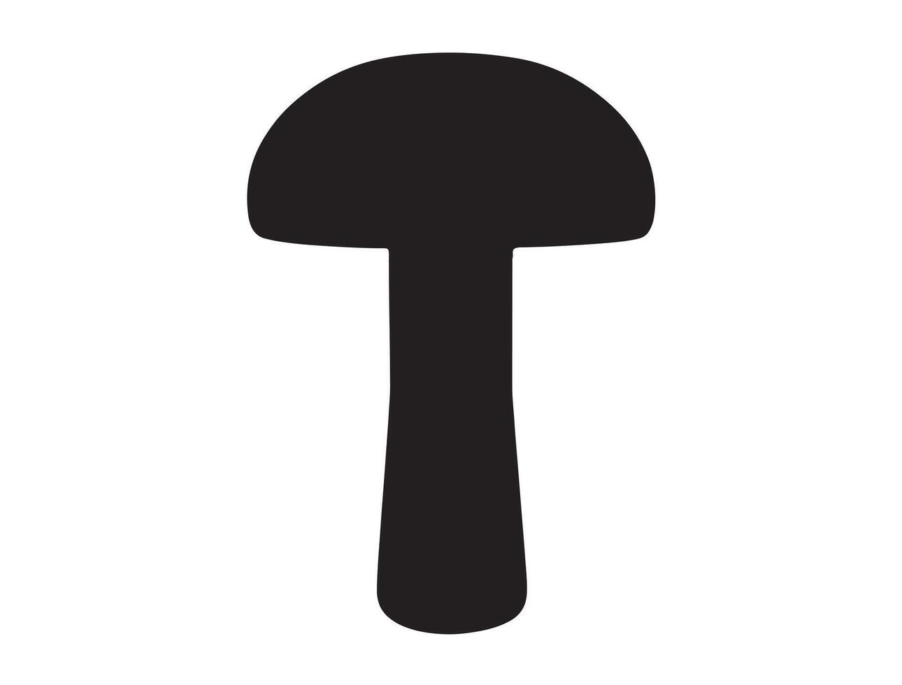 Mushroom silhouette on white background vector