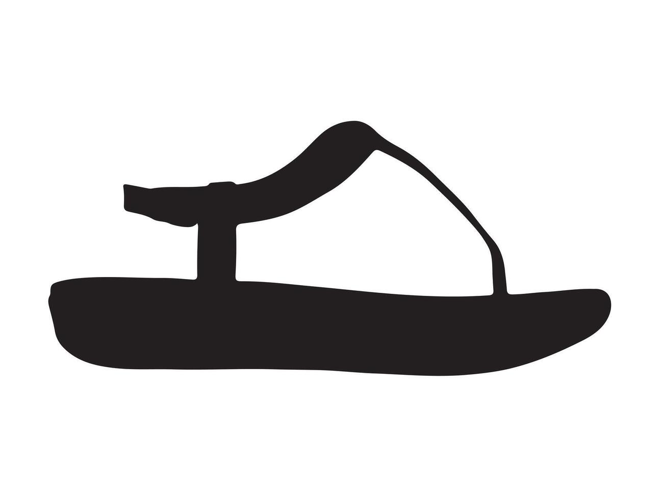 Fitflop silhouette on white background vector