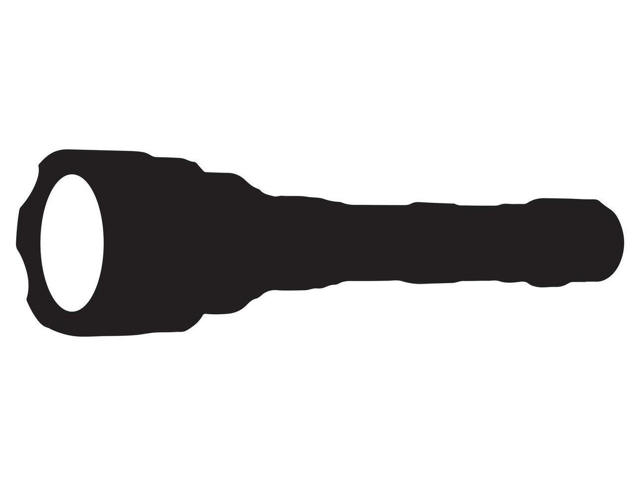 Flashlight silhouette on white background vector
