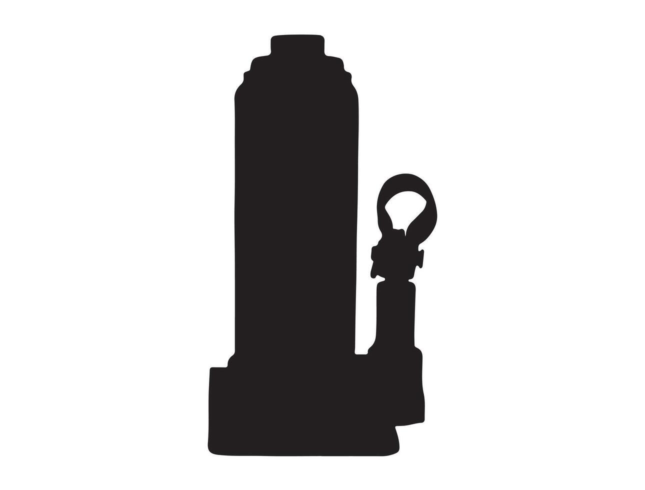 Lifting jack silhouette on white background vector
