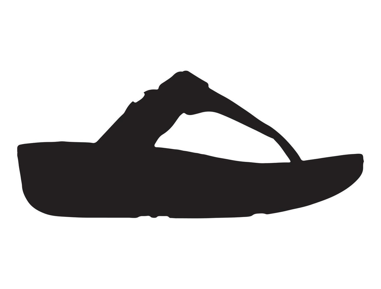 Fitflop silhouette on white background vector