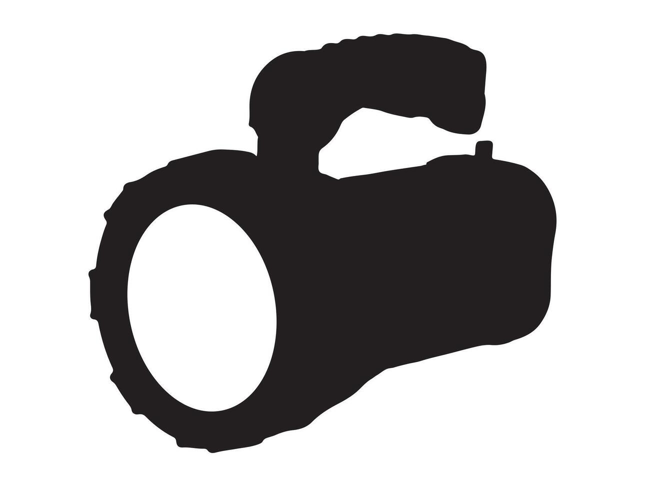 Flashlight silhouette on white background vector
