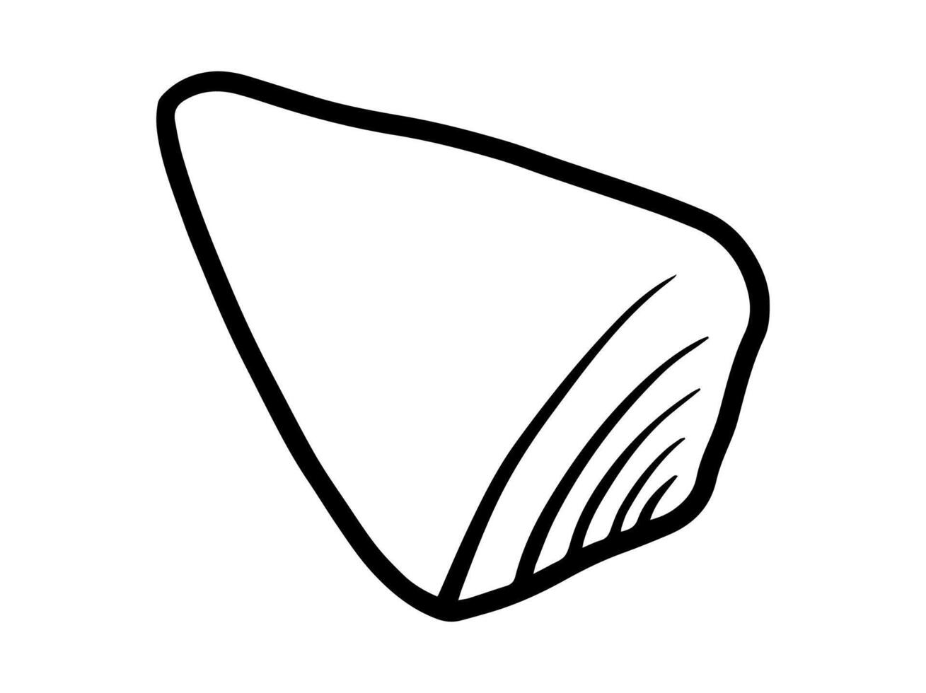 Seashell Sketch Line Art Illustration vector