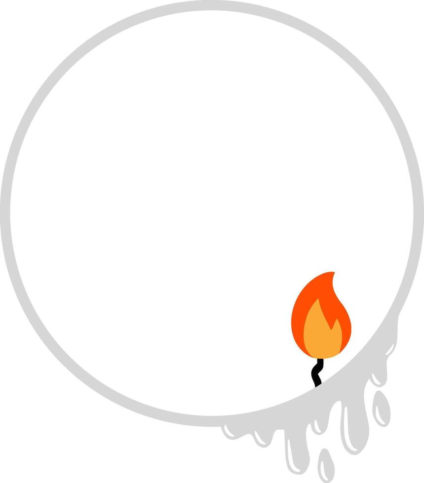 Candle Line Art Frame Background vector