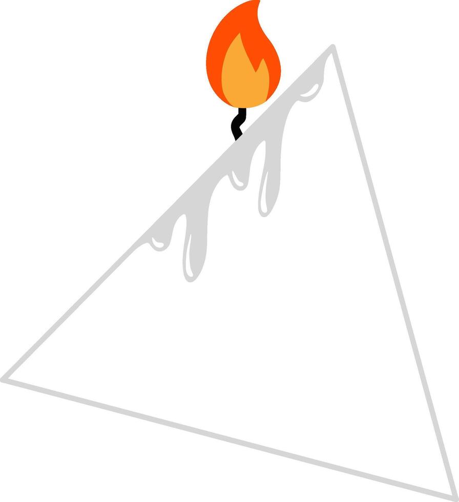 Frame Candle Sketch Line Art vector