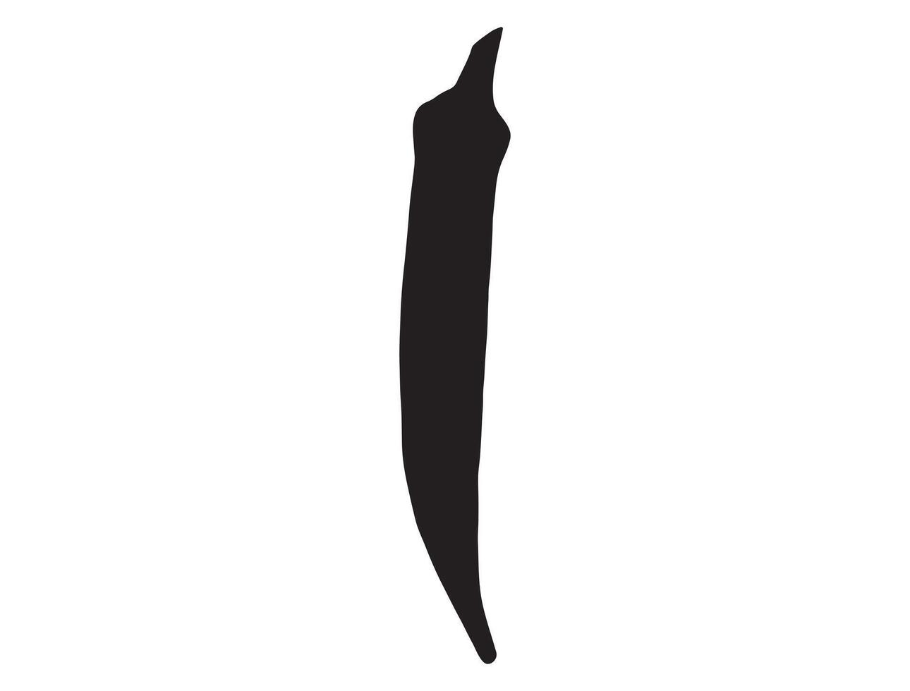 Lady finger silhouette on white background vector
