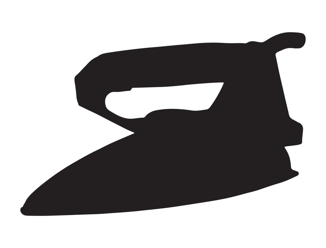 Iron silhouette on white background vector