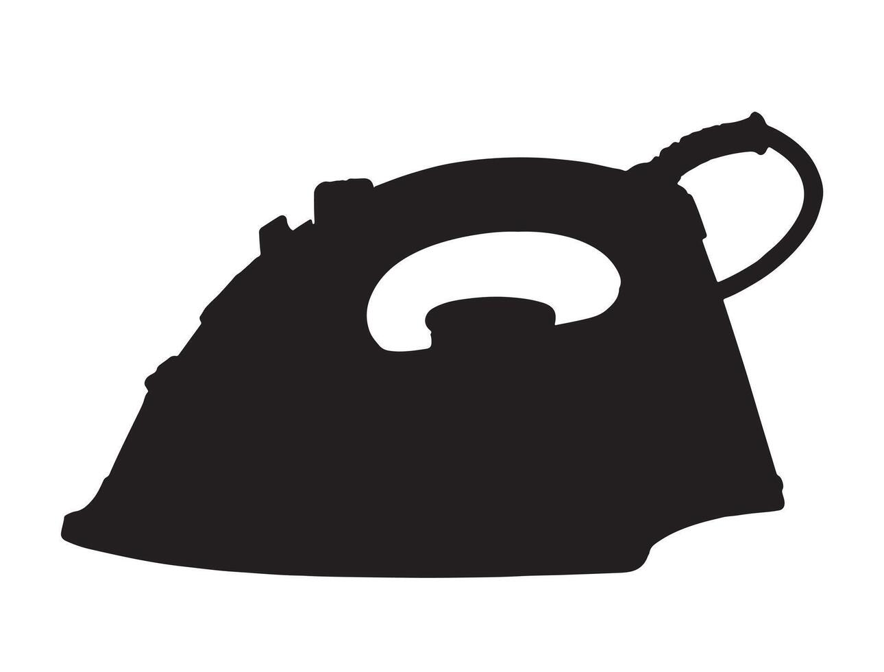 Iron silhouette on white background vector