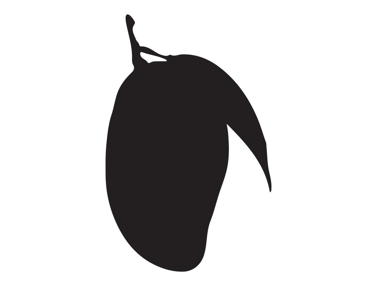Mango silhouette on white background vector