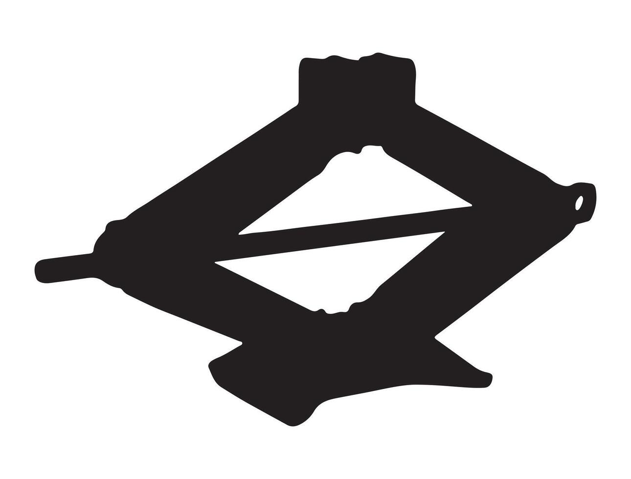 Lifting jack silhouette on white background vector