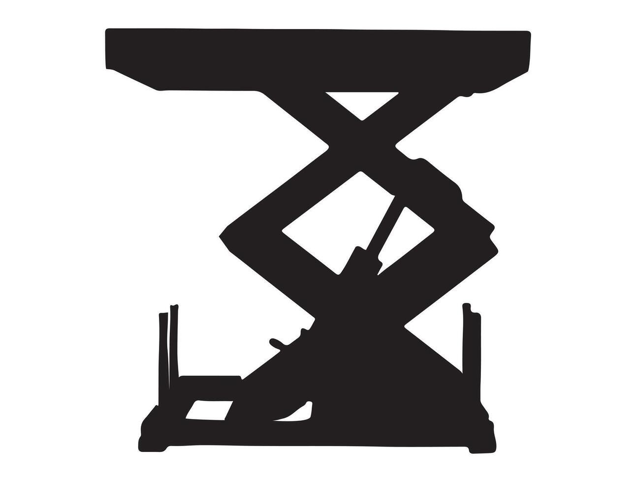 Lifting jack silhouette on white background vector