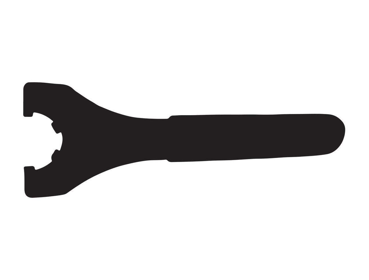 Nut wrench silhouette on white background vector