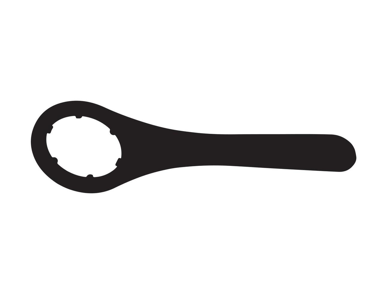 Nut wrench silhouette on white background vector