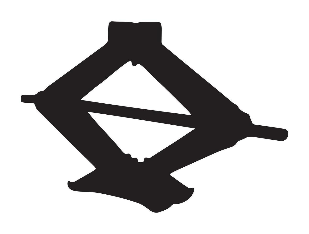 Lifting jack silhouette on white background vector