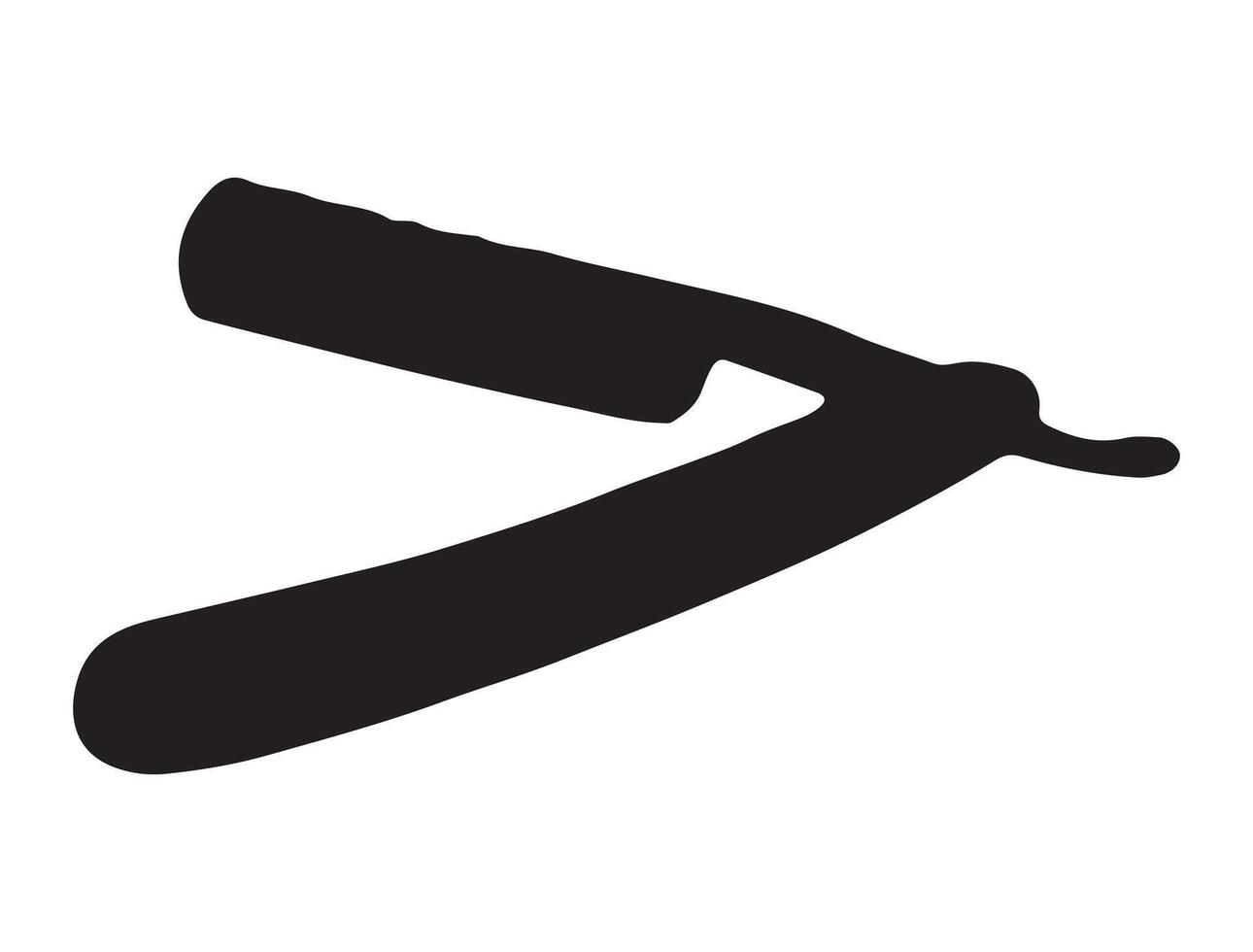 Razor silhouette on white background vector