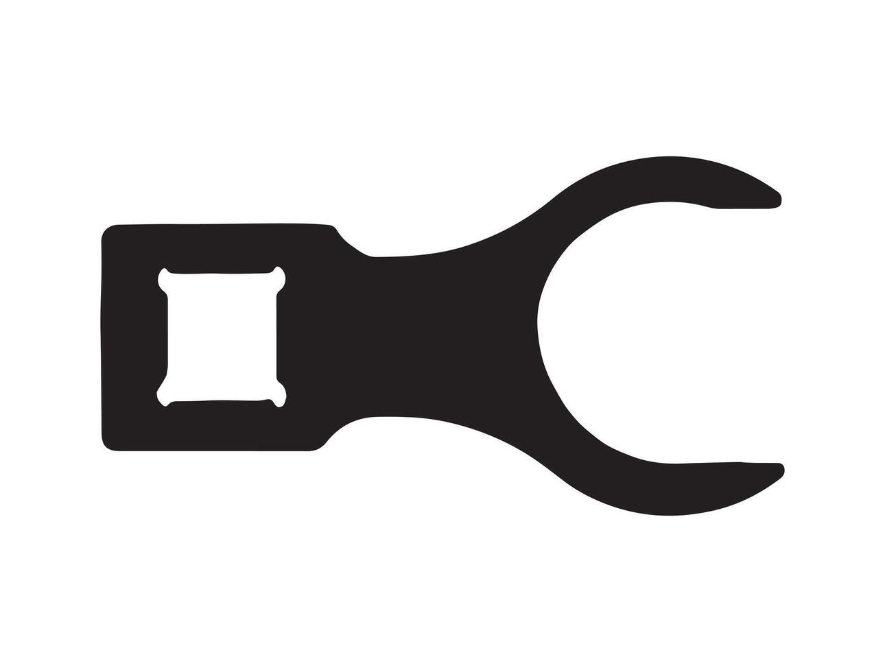 Nut wrench silhouette on white background vector