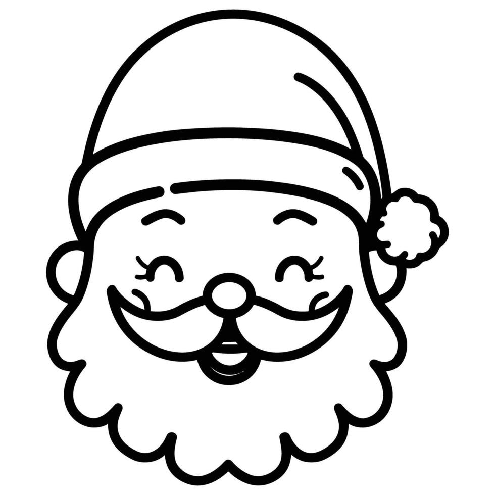Santa Clause Face, Christmas Silhouette, Santa Claus vector