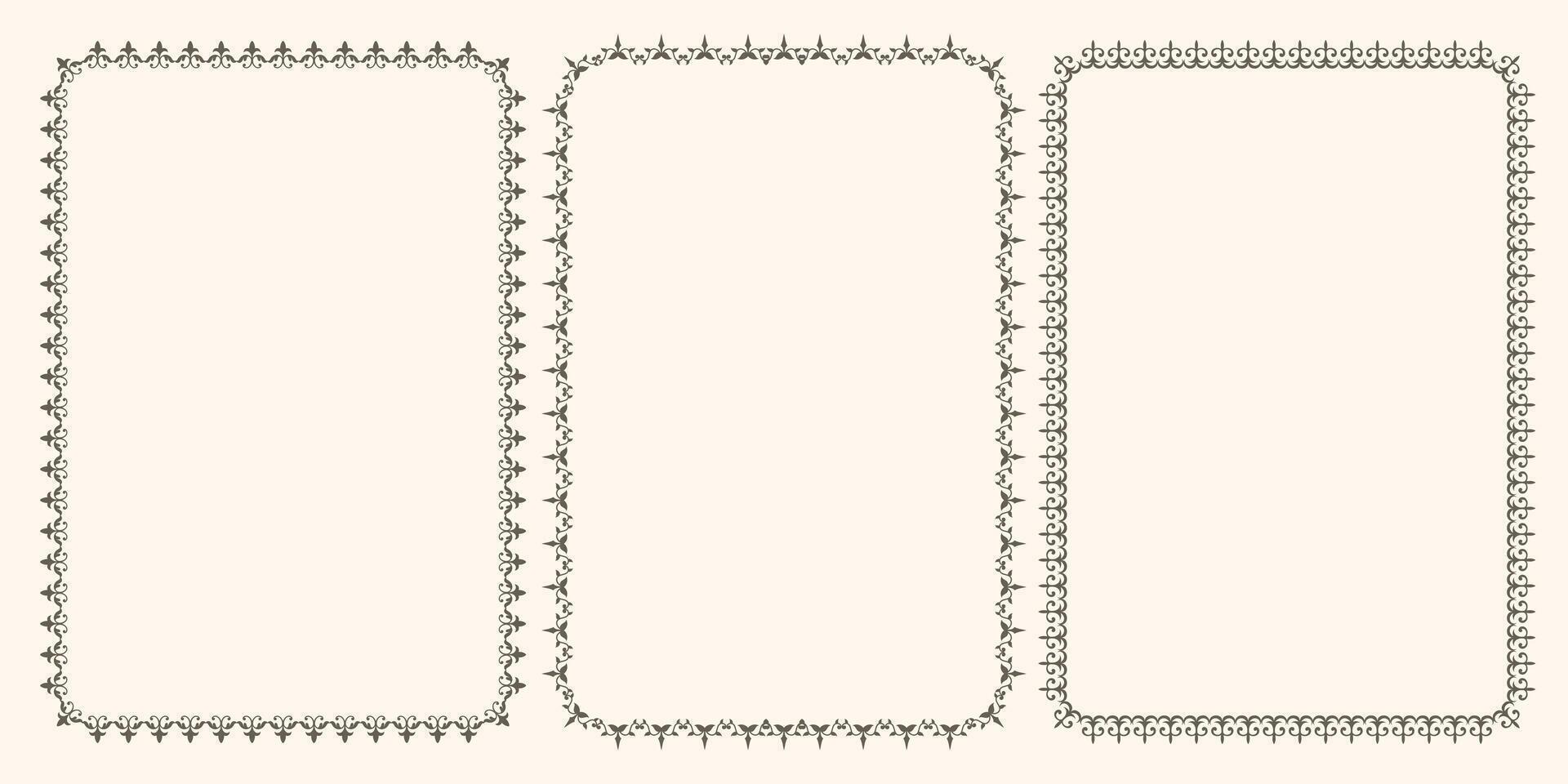 Floral border and frames vector