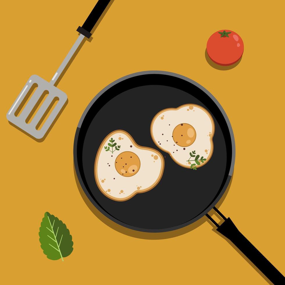 Sunny side up egg vector