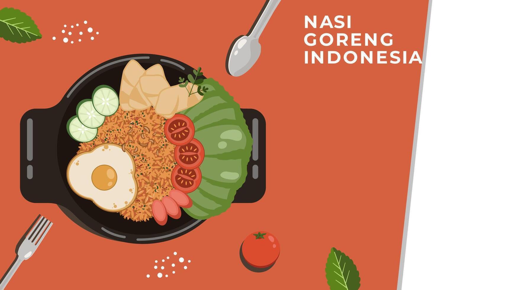 Nasi goreng Indonesia vector