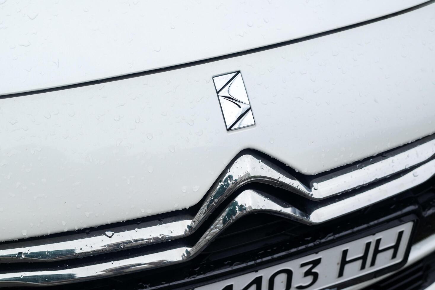 Kyiv, Ukraine - June 16, 2024. A Citroen DS5 car logo sign close-up. photo