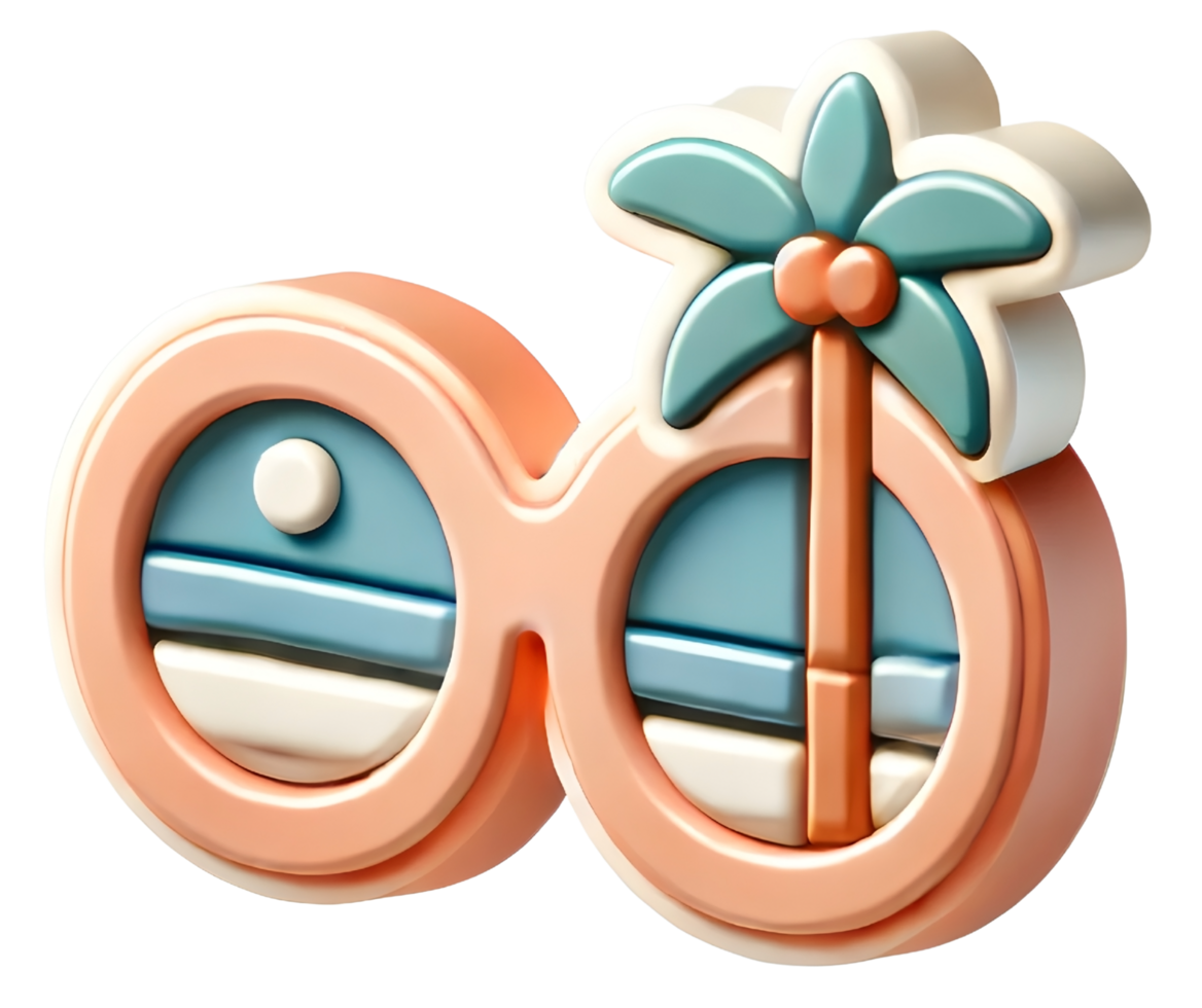 3d icon sunglasses beach vacation theme png