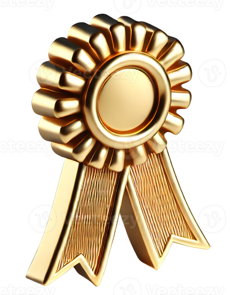 Gold Ribbon Award Icon for School Events, Science Fairs, Art Competitions png