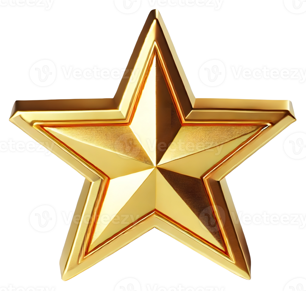 Achievement Gold Star Icon for School and Workplace Recognition png