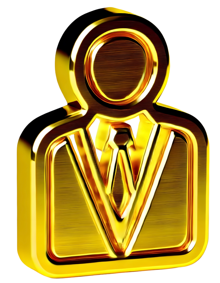 Gold Suit Man Icon Representing Employee Appreciation png