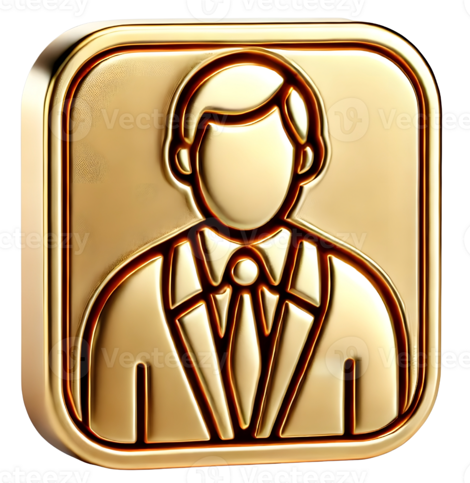 Employee Appreciation Icon, Man in Gold Suit png