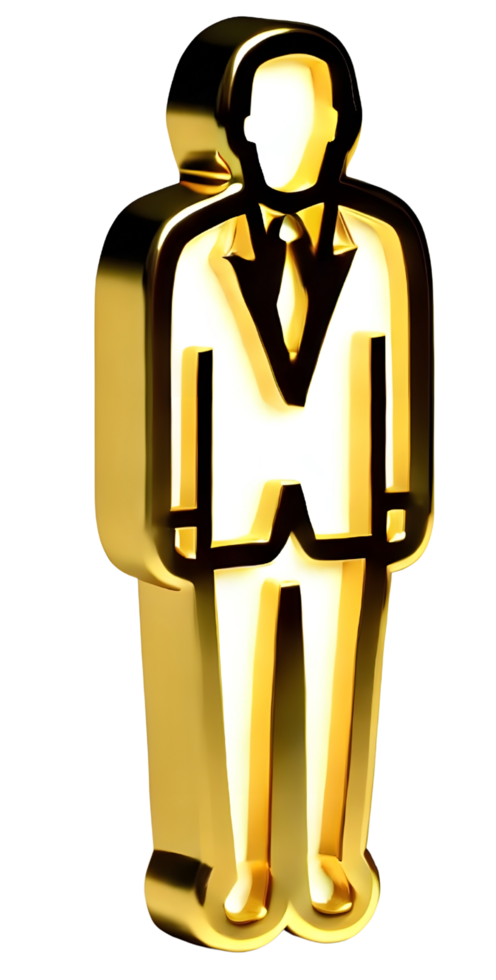 Gold Suit Man Icon for Boss Appreciation png