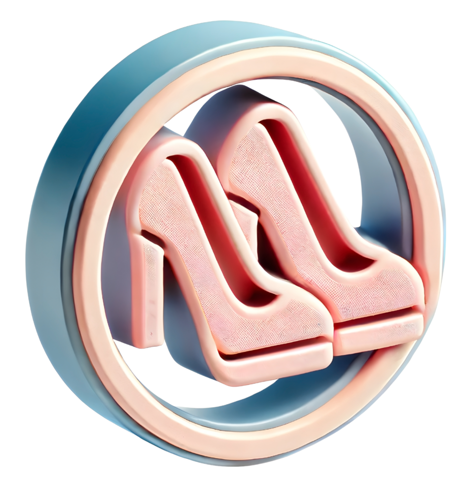 high heels 3d fashion and accessories icon illustration png