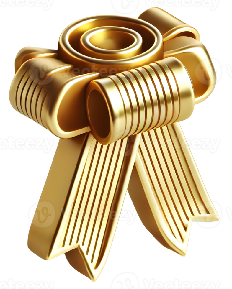 Gold Award Ribbon Icon for School Competitions and Science Fairs png