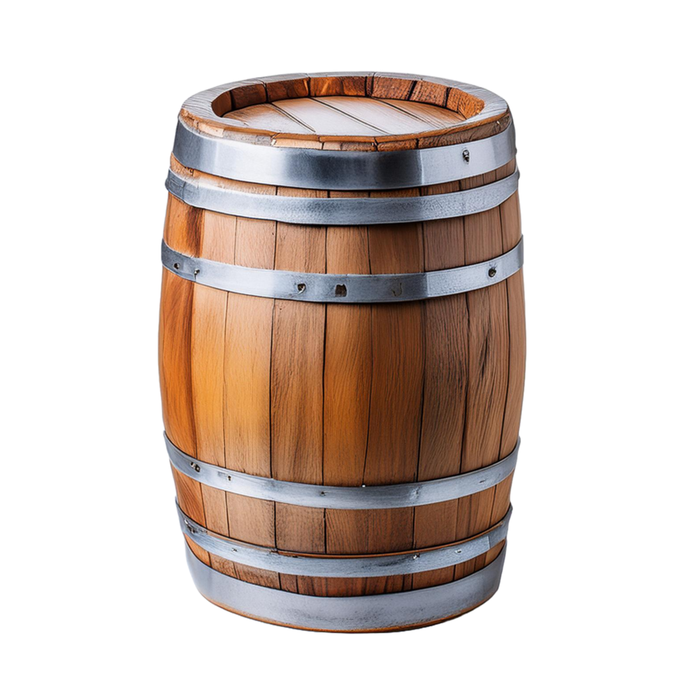 a wooden barrel with a wooden lid on it. png