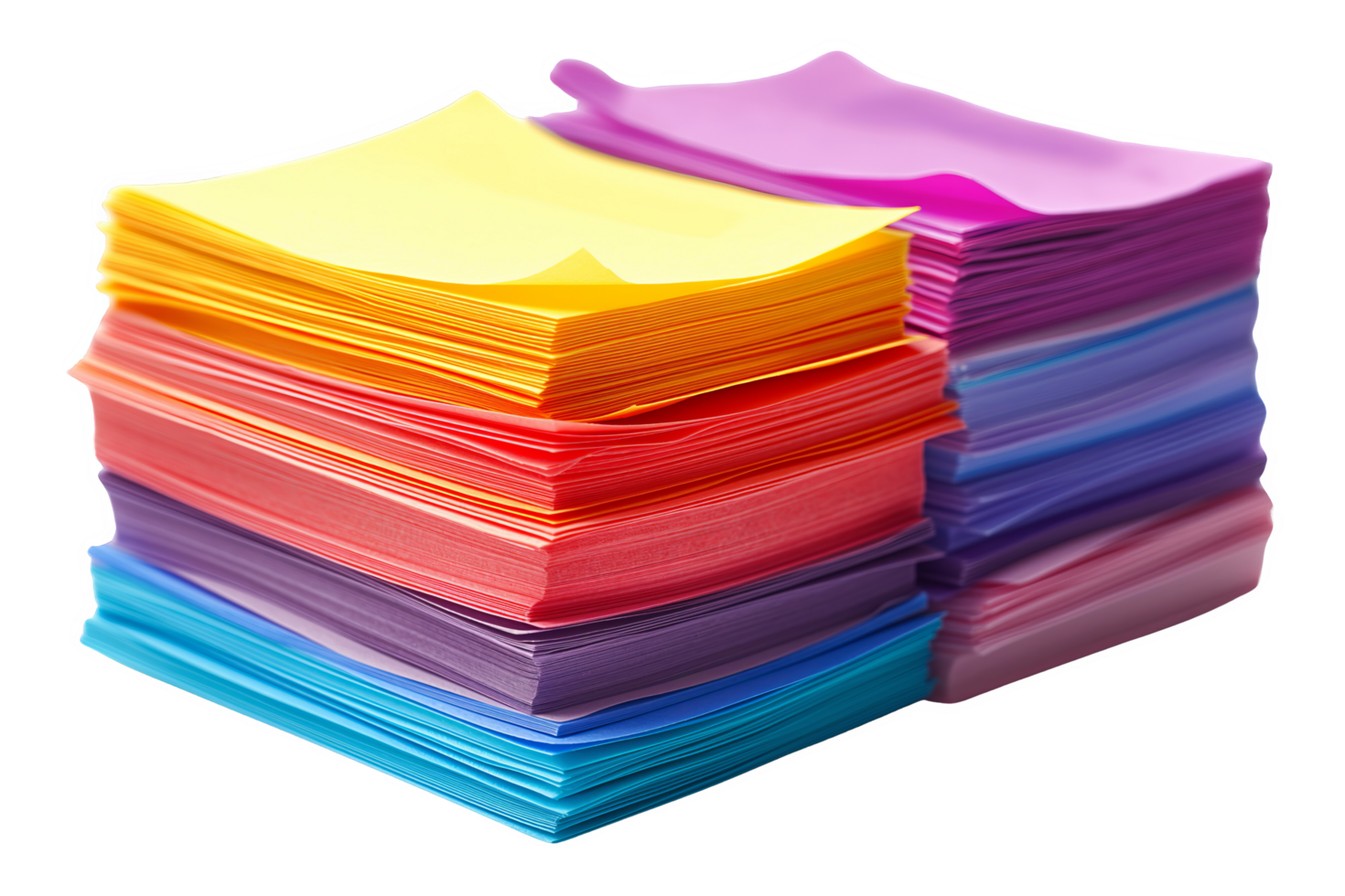 Stack of Colorful Sticky Notes png