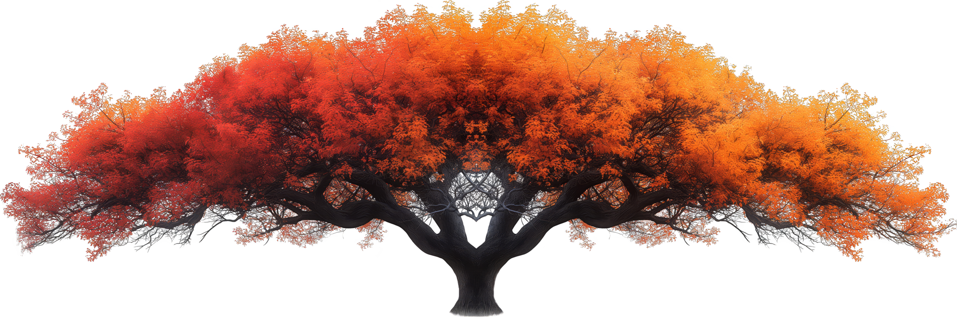 Maple Tree with Autumn Leaves and Branches png