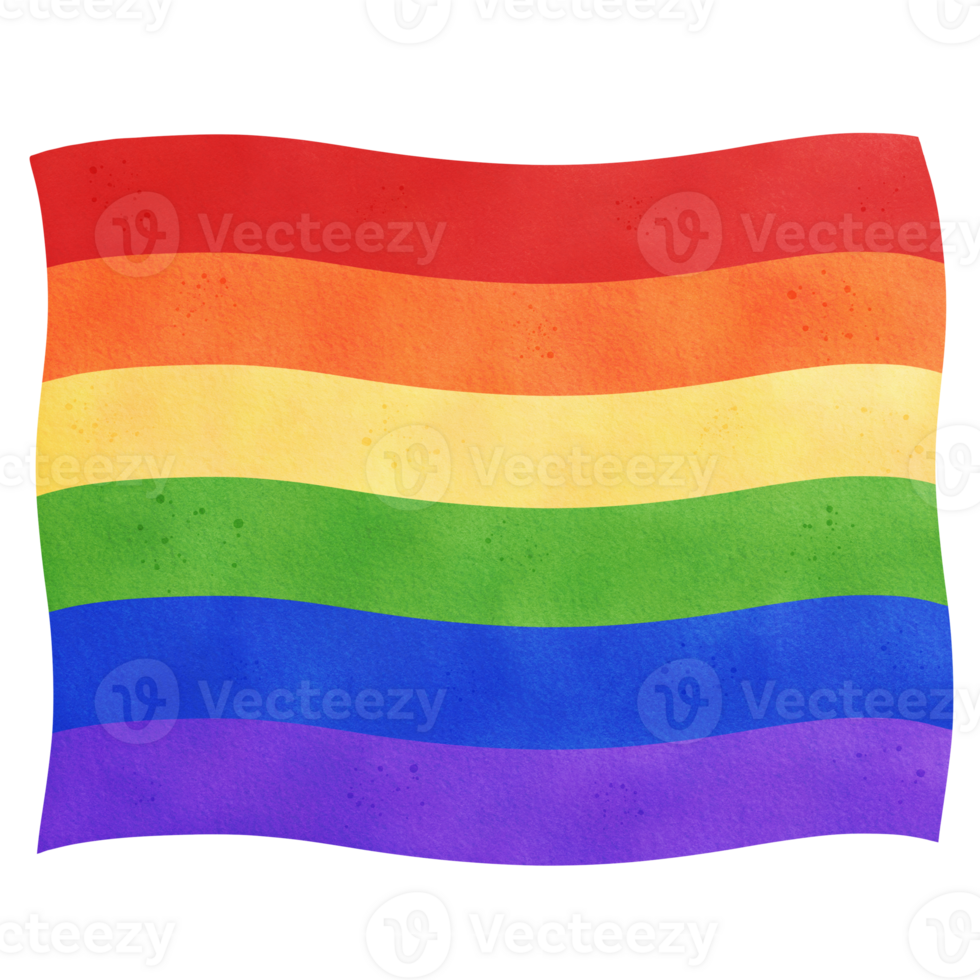 Watercolor Pride Flag Illustration png