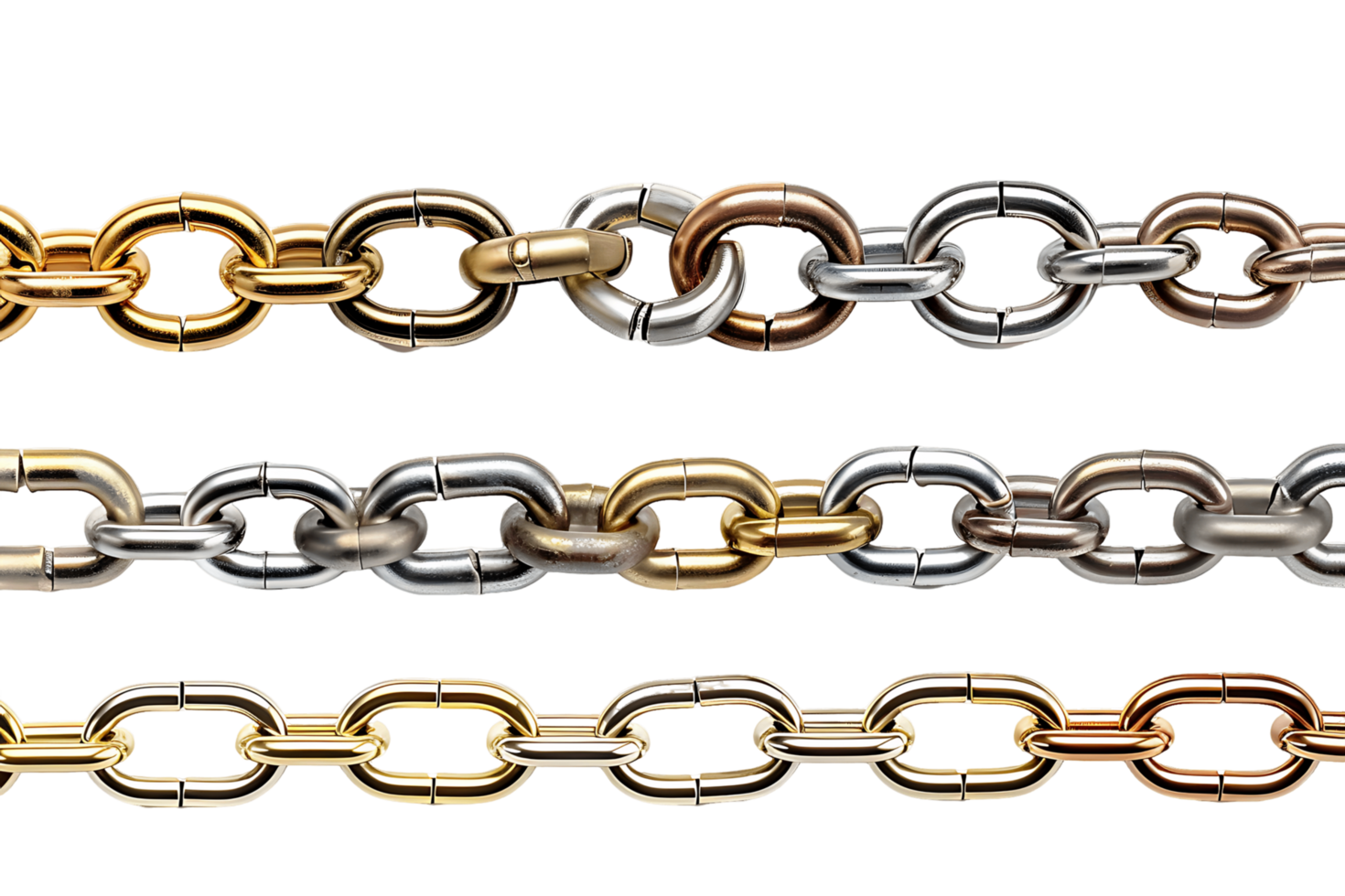 Metal Chain on transparent Isolated png