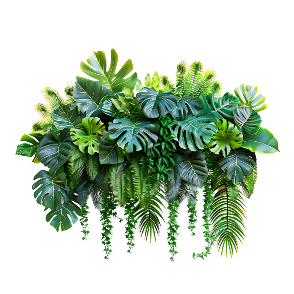 Hanging Tropical Plant Bush png