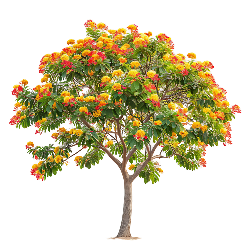 Caesalpinia Ferrea Tree Isolated on Transparent Background png
