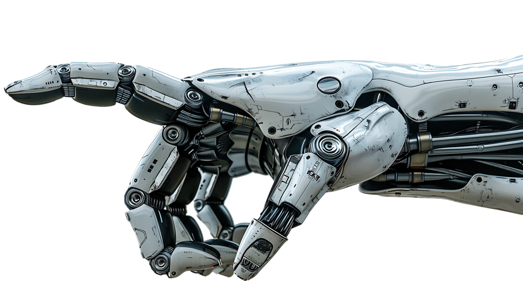 Robotic Hand on Transparent Background png