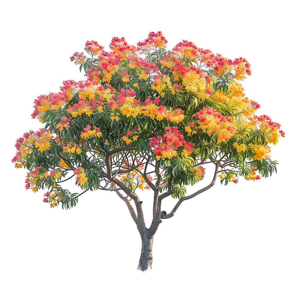 Caesalpinia Ferrea Tree with Transparent Background png