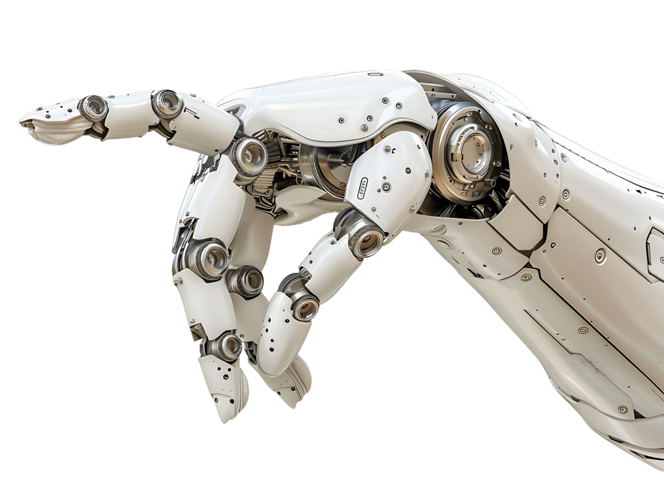 Cybernetic Hand Isolated on Transparent png