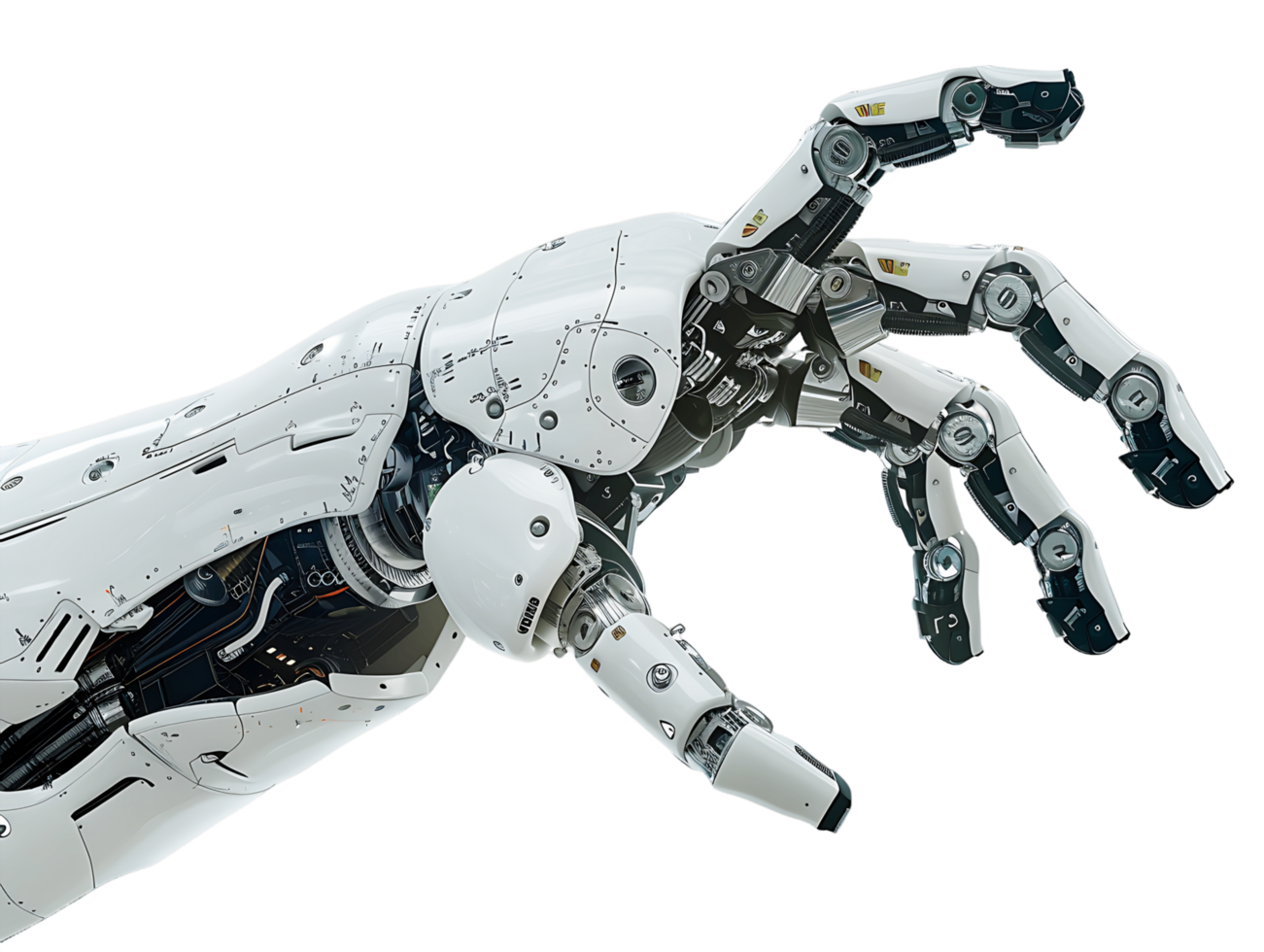 Futuristic Robot Hand on Transparent Background png