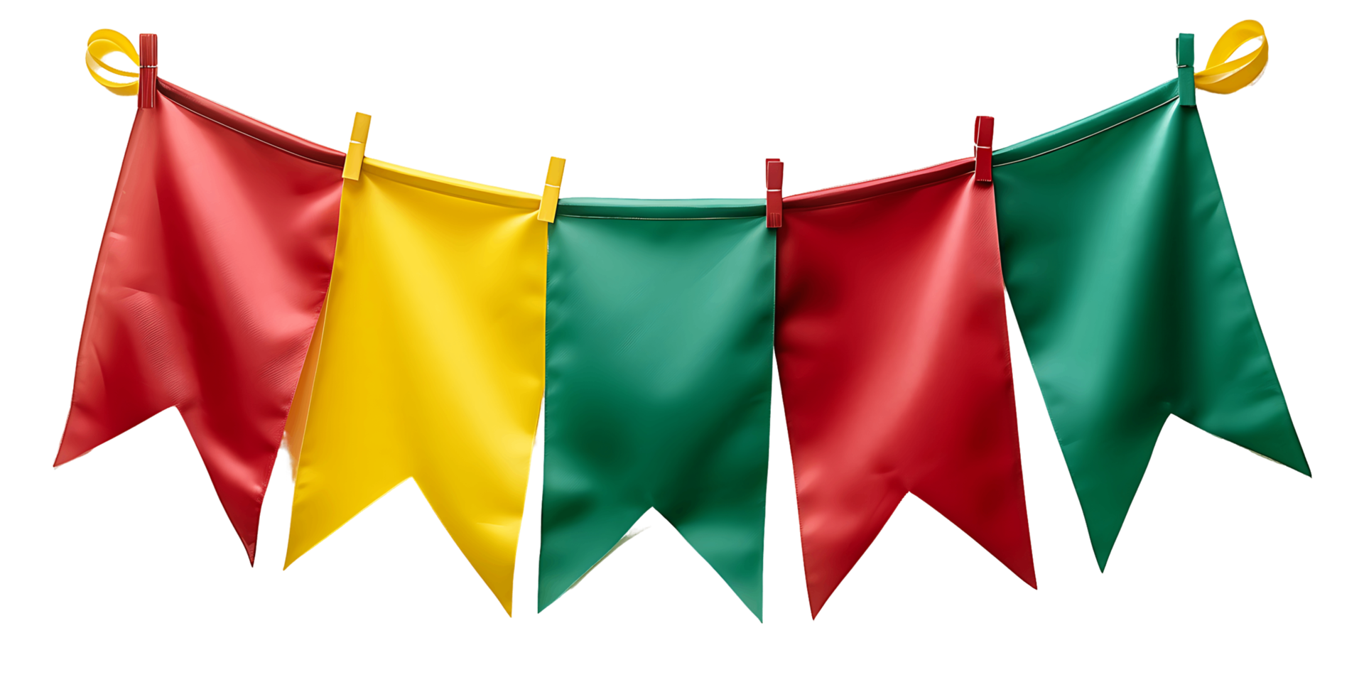 Green Yellow Red Party Flag Banner png