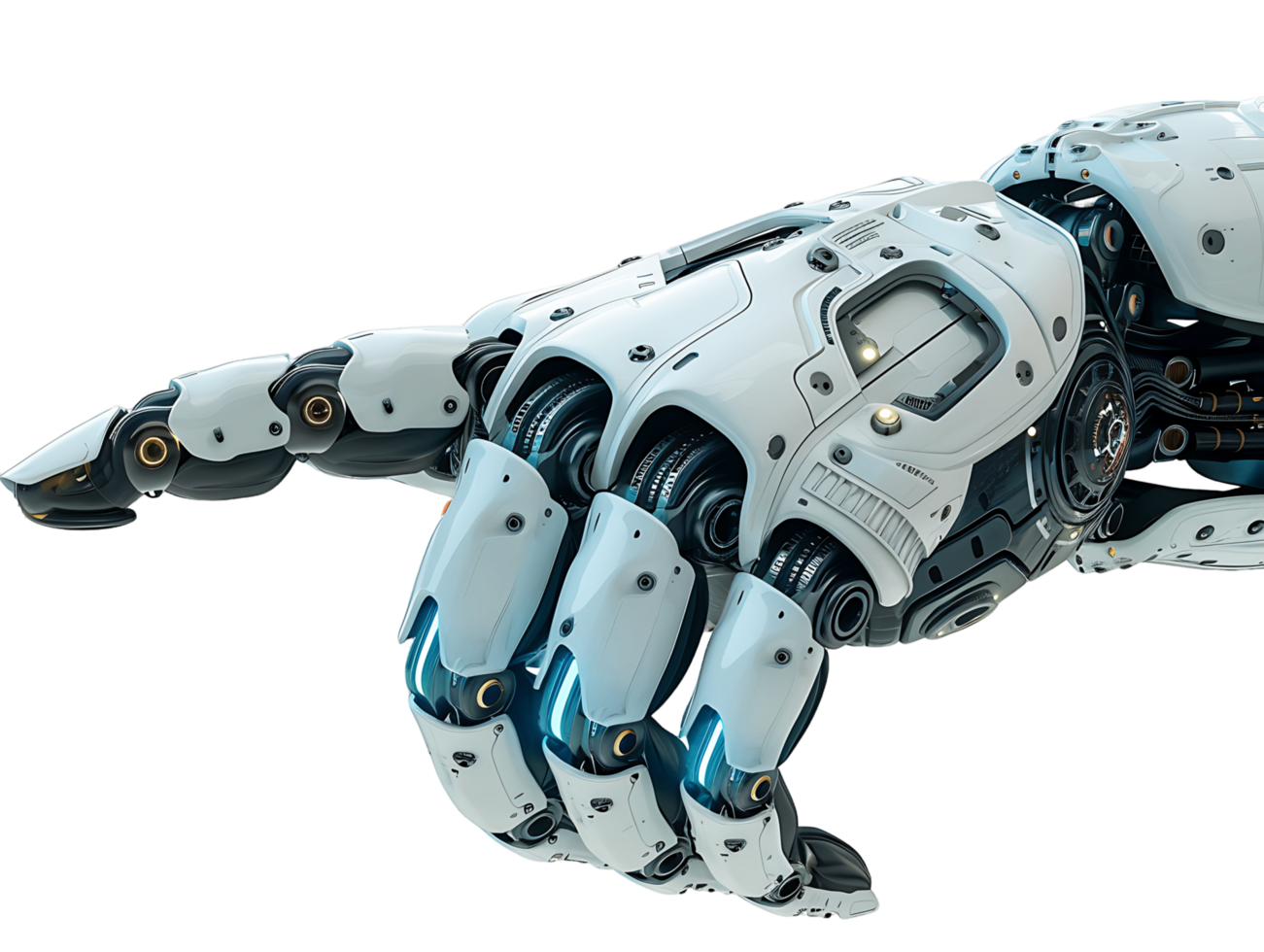 Robot Hand Cutout on Transparent Background png