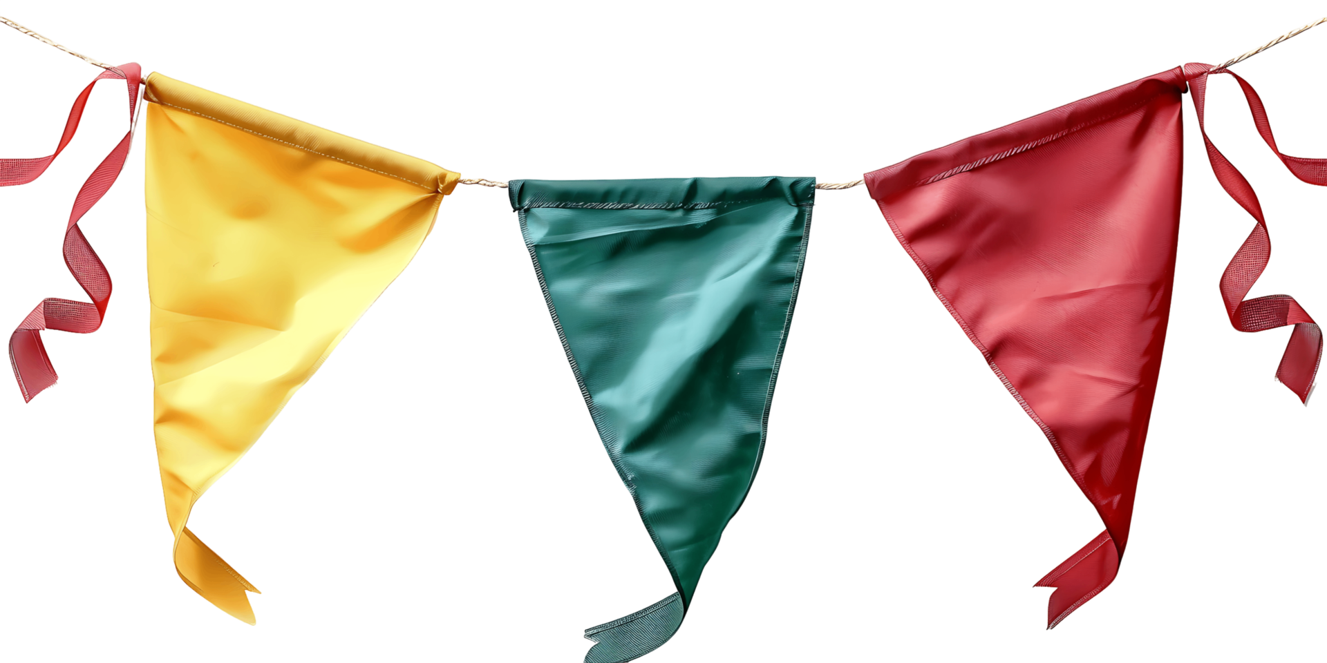 Party Flag Ribbon on transparent Background png