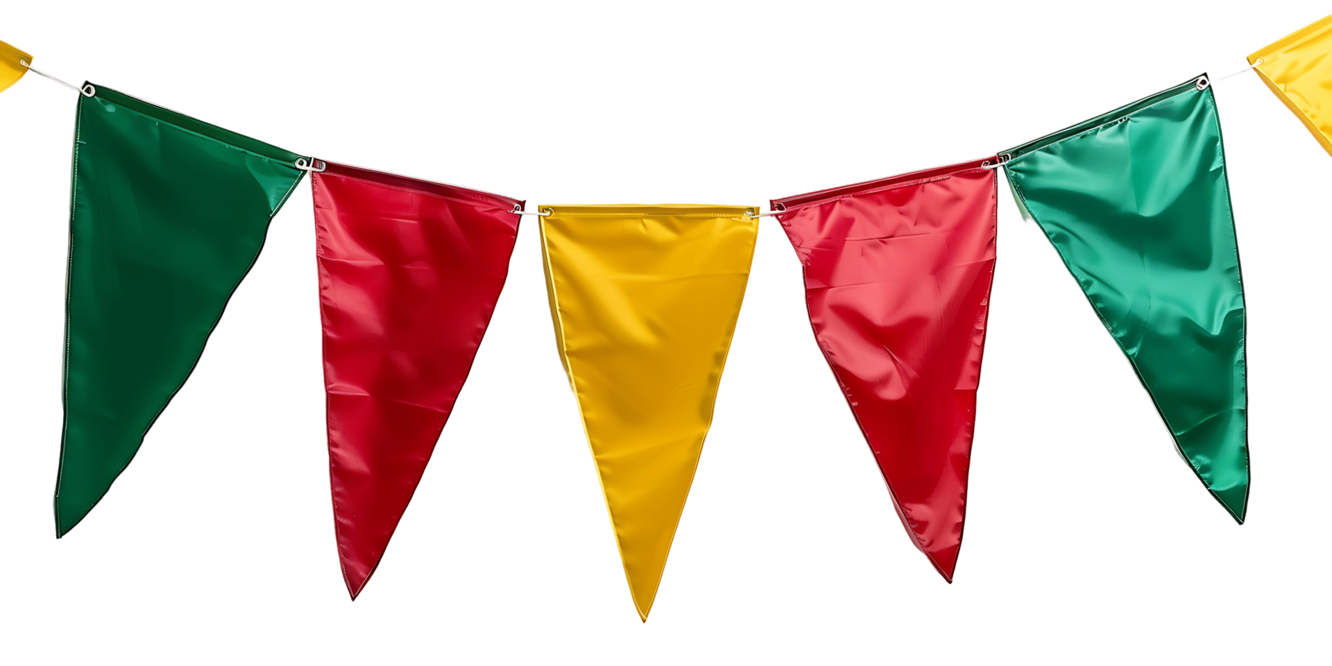 Isolated Party Banner in Green Yellow Red png