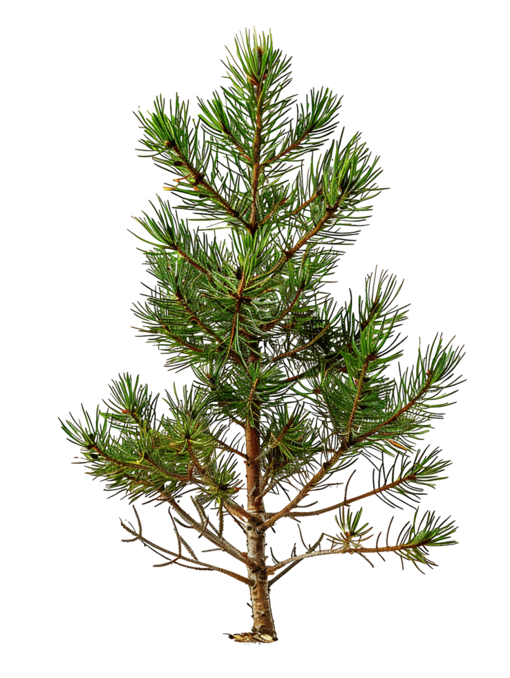 Pinus Monophylla Tree on Transparent Background Cutout png